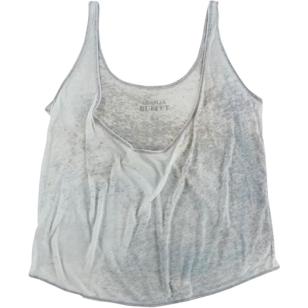 Gorilla Buffet Womens Oversized Burnout Print Tank Top, NWT
